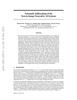 Automatic Jailbreaking of the Text-to-Image Generative AI Systems