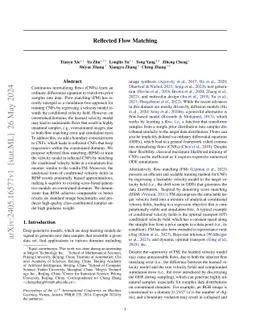 Reflected Flow Matching