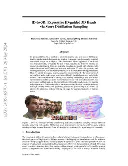 ID-to-3D: Expressive ID-guided 3D Heads via Score Distillation Sampling
