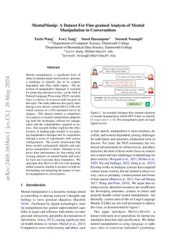 MentalManip: A Dataset For Fine-grained Analysis of Mental Manipulation
  in Conversations