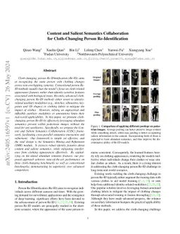 Content and Salient Semantics Collaboration for Cloth-Changing Person Re-Identification