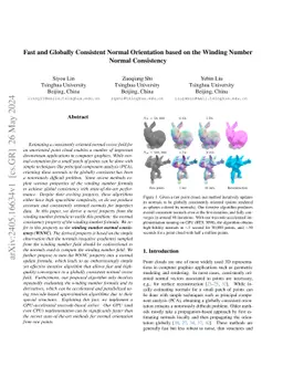 Fast and Globally Consistent Normal Orientation based on the Winding
  Number Normal Consistency