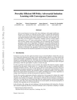 Provably Efficient Off-Policy Adversarial Imitation Learning with
  Convergence Guarantees