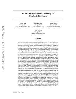 RLSF: Fine-tuning LLMs via Symbolic Feedback