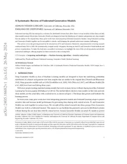 A Systematic Review of Federated Generative Models