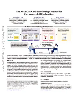 The AI-DEC: A Card-based Design Method for User-centered AI Explanations
