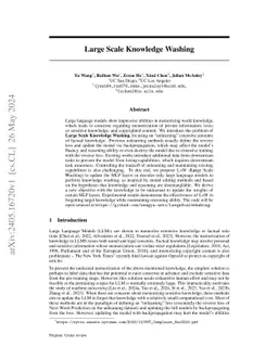 Large Scale Knowledge Washing