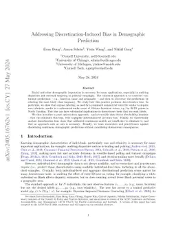 Addressing Discretization-Induced Bias in Demographic Prediction