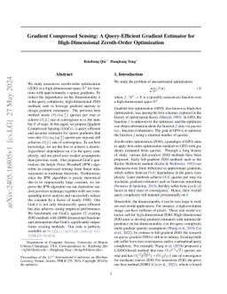 Gradient Compressed Sensing: A Query-Efficient Gradient Estimator for High-Dimensional Zeroth-Order Optimization