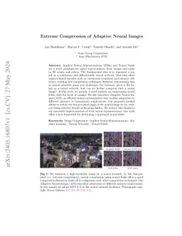 Extreme Compression of Adaptive Neural Images