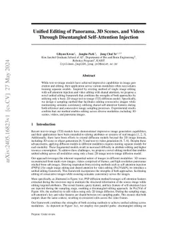 Unified Editing of Panorama, 3D Scenes, and Videos Through Disentangled
  Self-Attention Injection