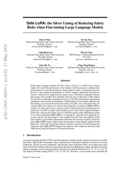 Safe LoRA: the Silver Lining of Reducing Safety Risks when Fine-tuning Large Language Models