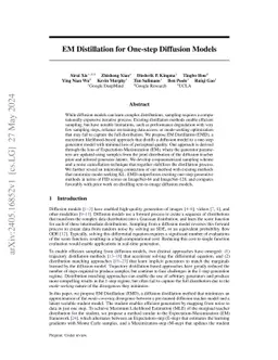 EM Distillation for One-step Diffusion Models