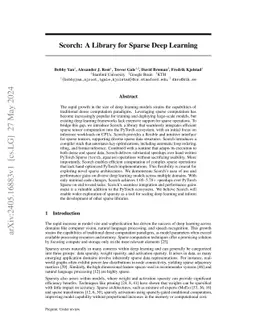 Scorch: A Library for Sparse Deep Learning
