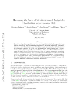 Harnessing the Power of Vicinity-Informed Analysis for Classification
  under Covariate Shift