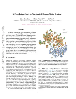 A Cross-Dataset Study for Text-based 3D Human Motion Retrieval