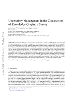 Uncertainty Management in the Construction of Knowledge Graphs: a Survey