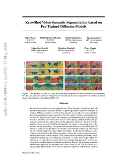Zero-Shot Video Semantic Segmentation based on Pre-Trained Diffusion
  Models