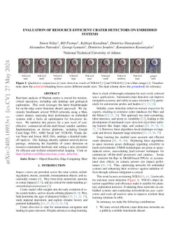 Evaluation of Resource-Efficient Crater Detectors on Embedded Systems