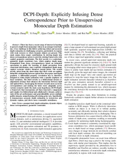DCPI-Depth: Explicitly Infusing Dense Correspondence Prior to Unsupervised Monocular Depth Estimation