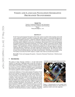 Vision-and-Language Navigation Generative Pretrained Transformer