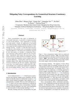 Mitigating Noisy Correspondence by Geometrical Structure Consistency
  Learning
