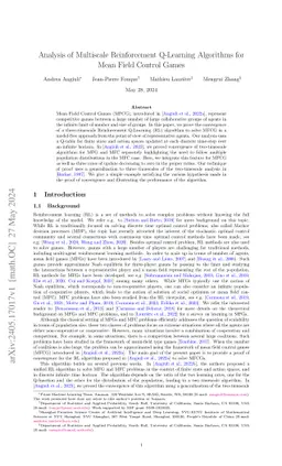 Analysis of Multiscale Reinforcement Q-Learning Algorithms for Mean
  Field Control Games