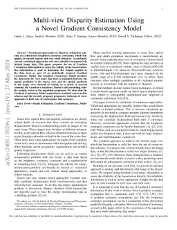 Multi-view Disparity Estimation Using a Novel Gradient Consistency Model