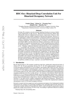 BDC-Occ: Binarized Deep Convolution Unit For Binarized Occupancy Network