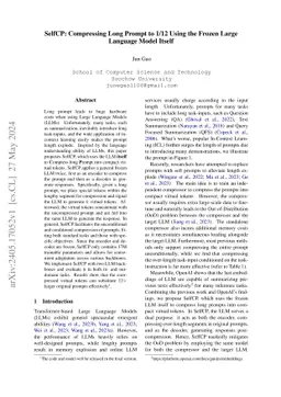 SelfCP: Compressing Over-Limit Prompt via the Frozen Large Language
  Model Itself