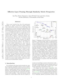Effective Layer Pruning Through Similarity Metric Perspective