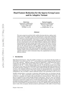Dual Feature Reduction for the Sparse-group Lasso and its Adaptive Variant
