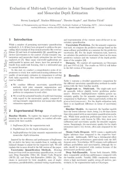 A Comparative Study on Multi-task Uncertainty Quantification in Semantic Segmentation and Monocular Depth Estimation