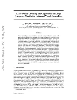 LLM-Optic: Unveiling the Capabilities of Large Language Models for
  Universal Visual Grounding