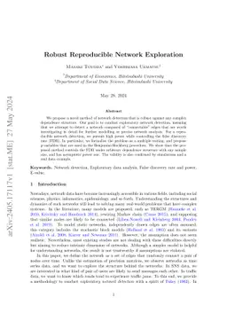 Robust Reproducible Network Exploration
