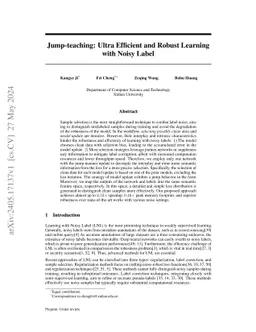 Jump-teaching: Combating Sample Selection Bias via Temporal Disagreement