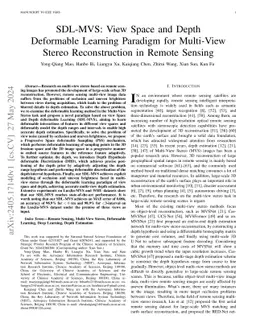 SDL-MVS: View Space and Depth Deformable Learning Paradigm for
  Multi-View Stereo Reconstruction in Remote Sensing
