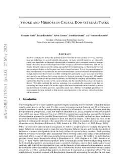 Smoke and Mirrors in Causal Downstream Tasks