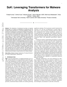 SoK: Leveraging Transformers for Malware Analysis