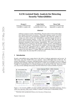IRIS: LLM-Assisted Static Analysis for Detecting Security Vulnerabilities