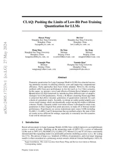 CLAQ: Pushing the Limits of Low-Bit Post-Training Quantization for LLMs