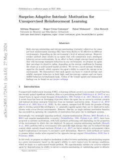 Surprise-Adaptive Intrinsic Motivation for Unsupervised Reinforcement
  Learning