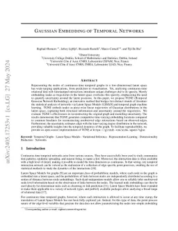 Gaussian Embedding of Temporal Networks