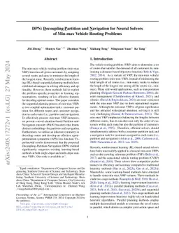 DPN: Decoupling Partition and Navigation for Neural Solvers of Min-max
  Vehicle Routing Problems