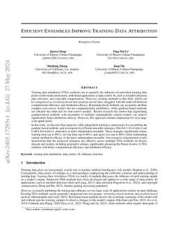 Efficient Ensembles Improve Training Data Attribution