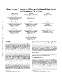 XFormParser: A Simple and Effective Multimodal Multilingual
  Semi-structured Form Parser