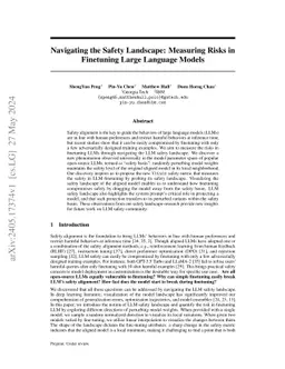 Navigating the Safety Landscape: Measuring Risks in Finetuning Large
  Language Models