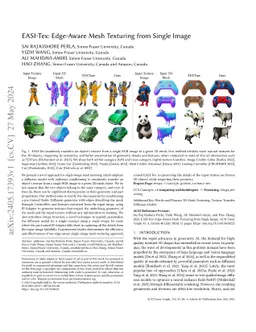 EASI-Tex: Edge-Aware Mesh Texturing from Single Image