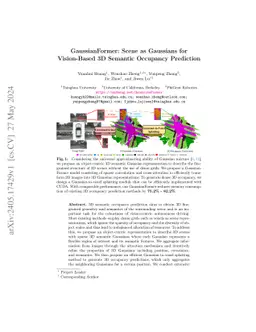 GaussianFormer: Scene as Gaussians for Vision-Based 3D Semantic
  Occupancy Prediction