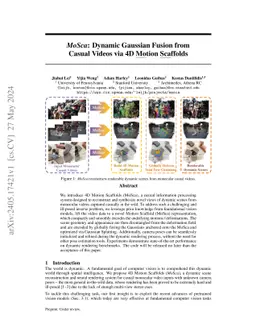MoSca: Dynamic Gaussian Fusion from Casual Videos via 4D Motion
  Scaffolds